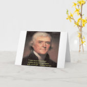 Carte Cadeaux avec citation de Thomas Jefferson "Religio (Fleur jaune)