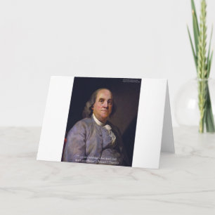 Carte Cadeaux avec la citation de Ben Franklin "Aime ton