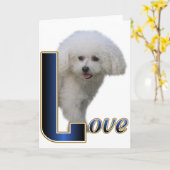 Carte Cadeaux Bichon Frise (Fleur jaune)