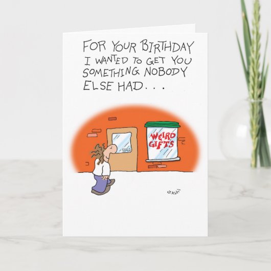 Carte Cadeaux bizarres (Devant)