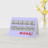 Carte Cadeaux cardiaques drôles de bande de rythme (Fleur jaune)