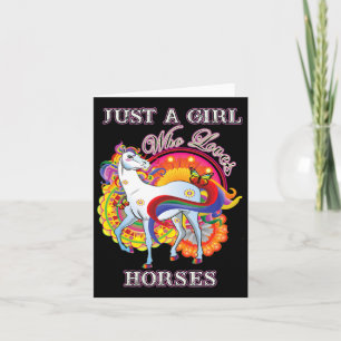 Carte Cadeaux Cheval Pour Femmes Juste Une Fille Qui Aim