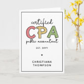Carte Cadeaux comptables publics certifiés CPA personnal (Fleur jaune)