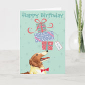 Carte Cadeaux d'anniversaire Borzoi (Devant)