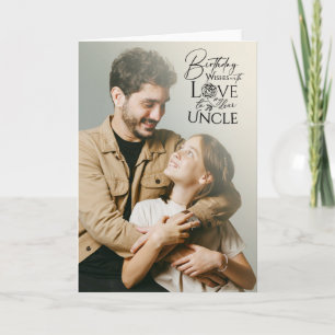 Carte Cadeaux d'anniversaire de l'oncle minimaliste