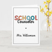Carte Cadeaux d'appréciation du conseiller scolaire pers (Fleur jaune)