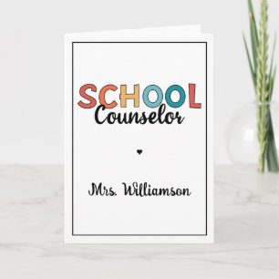Carte Cadeaux d'appréciation du conseiller scolaire pers