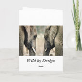 Carte Cadeaux d'art d'amants d'éléphant (Dos)