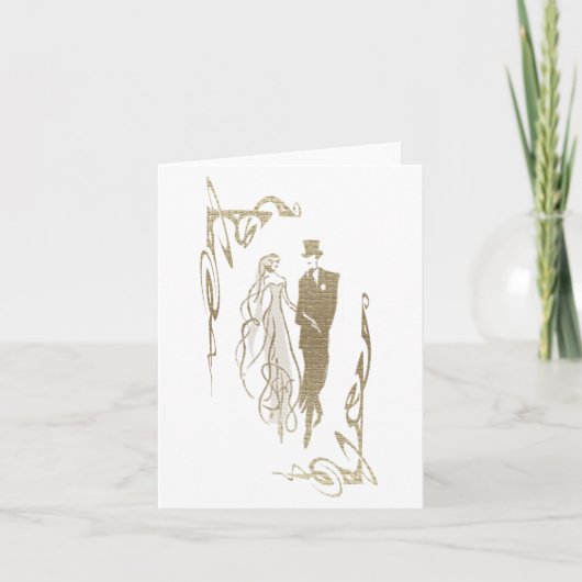 Carte Cadeaux d'art pour mariage et anniversaire de mari (Devant)