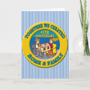Carte Cadeaux de 45e anniversaire de mariage