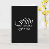 Carte Cadeaux de 50e anniversaire - Cinquante, l'ultime (Fleur jaune)