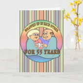 Carte Cadeaux de 55e anniversaire de mariage (Fleur jaune)