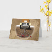 Carte Cadeaux de 60e anniversaire de mariage (Fleur jaune)