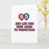 Carte Cadeaux de 65 ans (Fleur jaune)