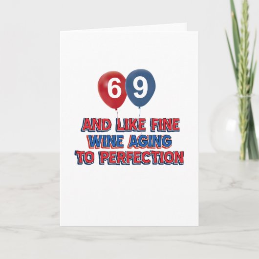 Carte Cadeaux de 69 ans (Devant)