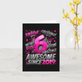 Carte Cadeaux De 6 Ans Pour Filles 6E Anniversaire Fille (Fleur jaune)