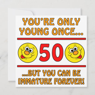 Carte Cadeaux de bagage immatures de 50e anniversaire