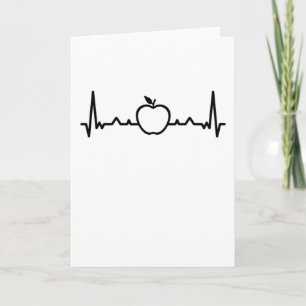 Carte Cadeaux de battement de cœur de pomme et végan