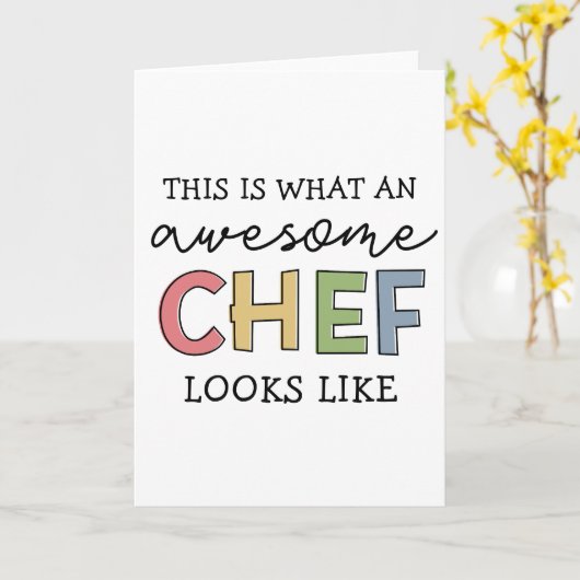 Carte Cadeaux de Chef géniaux | Meilleur Chef Jamais Drô (Fleur jaune)