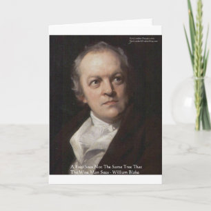 Carte Cadeaux de citation de sagesse de Wm Blake "Voir l