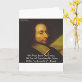 Carte Cadeaux de citations de sagesse de Pascal "Apprend (Fleur jaune)