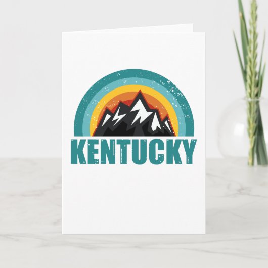 Carte Cadeaux de coucher de soleil rétro du Kentucky Éta (Devant)