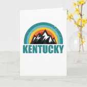 Carte Cadeaux de coucher de soleil rétro du Kentucky Éta (Fleur jaune)