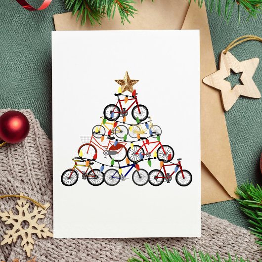 Carte Cadeaux de décoration de vélo colorés pour arbre d