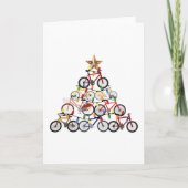 Carte Cadeaux de décoration de vélo colorés pour arbre d (Devant)