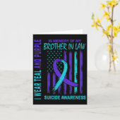 Carte Cadeaux de deuil Perte d'un beau-frère Suicide Awa (Fleur jaune)