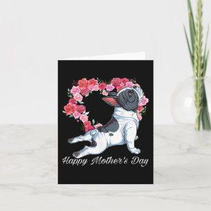 Carte Cadeaux de Fête des Mères Floral Coeur de Chien Bo