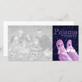 Carte cadeaux de fête en pyjama : soirée (Devant / Derrière)