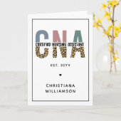 Carte Cadeaux de l'adjoint aux soins infirmiers certifié (Fleur jaune)