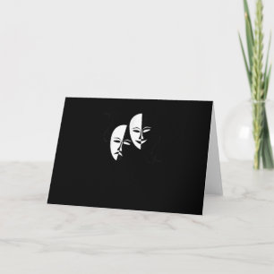 Carte Cadeaux de masques de comédie tragédie pour acteur