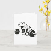 Carte Cadeaux de musculation Capybara Poids Levant Funny (Fleur jaune)