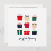Carte Cadeaux de Noël colorés modernes (Devant / Derrière)