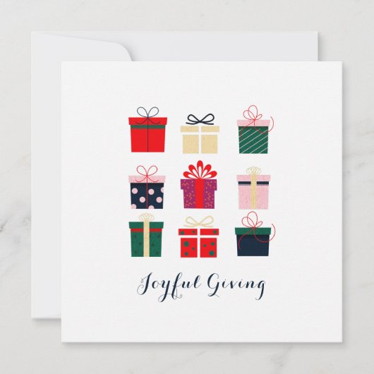 Carte Cadeaux de Noël colorés modernes (Devant)