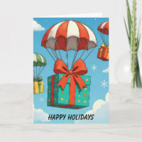 Cadeaux De Noël Livrés Par Parachutes