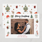 Carte Cadeaux de Noël Photo (Devant / Derrière)