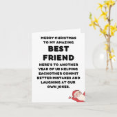 Carte Cadeaux de Noël pour Meilleur Ami (Fleur jaune)