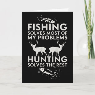 Carte Cadeaux de pêche et de chasse Humour de la fête de