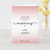 Carte Cadeaux de premier jour de la fête des mères perso (Fleur jaune)