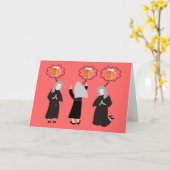 Carte Cadeaux de religieuse catholique~~Carte hilarante (Fleur jaune)