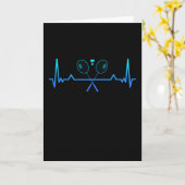 Carte Cadeaux de rythme cardiaque de badminton (Fleur jaune)