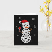 Carte Cadeaux De Snowman De Santa Hat Pour Pickleball Fu (Fleur jaune)