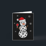 Carte Cadeaux De Snowman De Santa Hat Pour Pickleball Fu<br><div class="desc">Noël Snowman de Santa Hat Cadeaux Pour Noël Fun Pickleball Noël</div>
