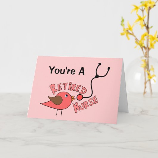 Carte Cadeaux de soins infirmiers à la retraite (Fleur jaune)