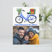 Carte Cadeaux de vélo adorables PHOTO Noël (Debout devant)