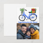 Carte Cadeaux de vélo adorables PHOTO Noël (Devant / Derrière)