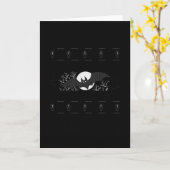 Carte Cadeaux d'Halloween Restez Effrayant Chauve-souris (Fleur jaune)